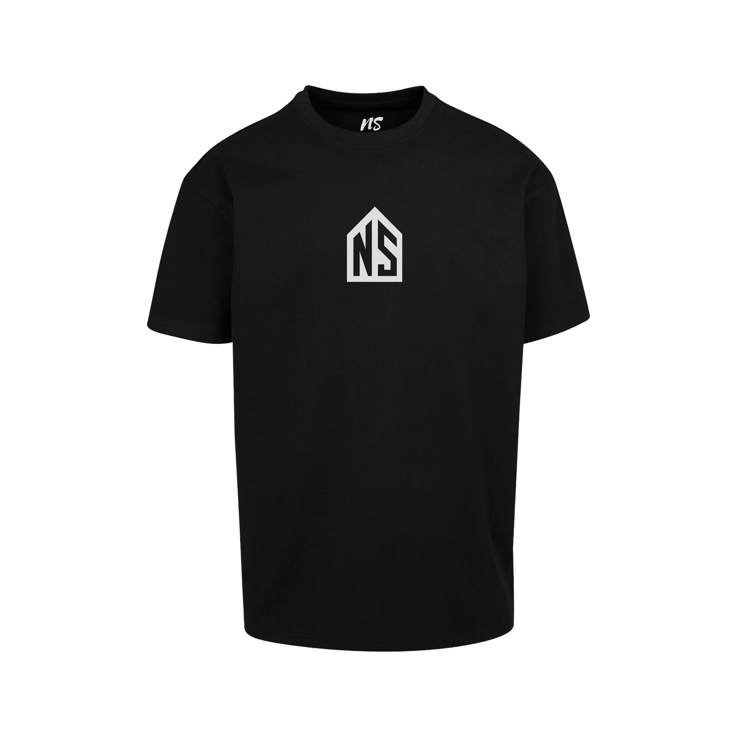 NS Boreal Oversize T-shirt i Black Ice – fram med tryck
