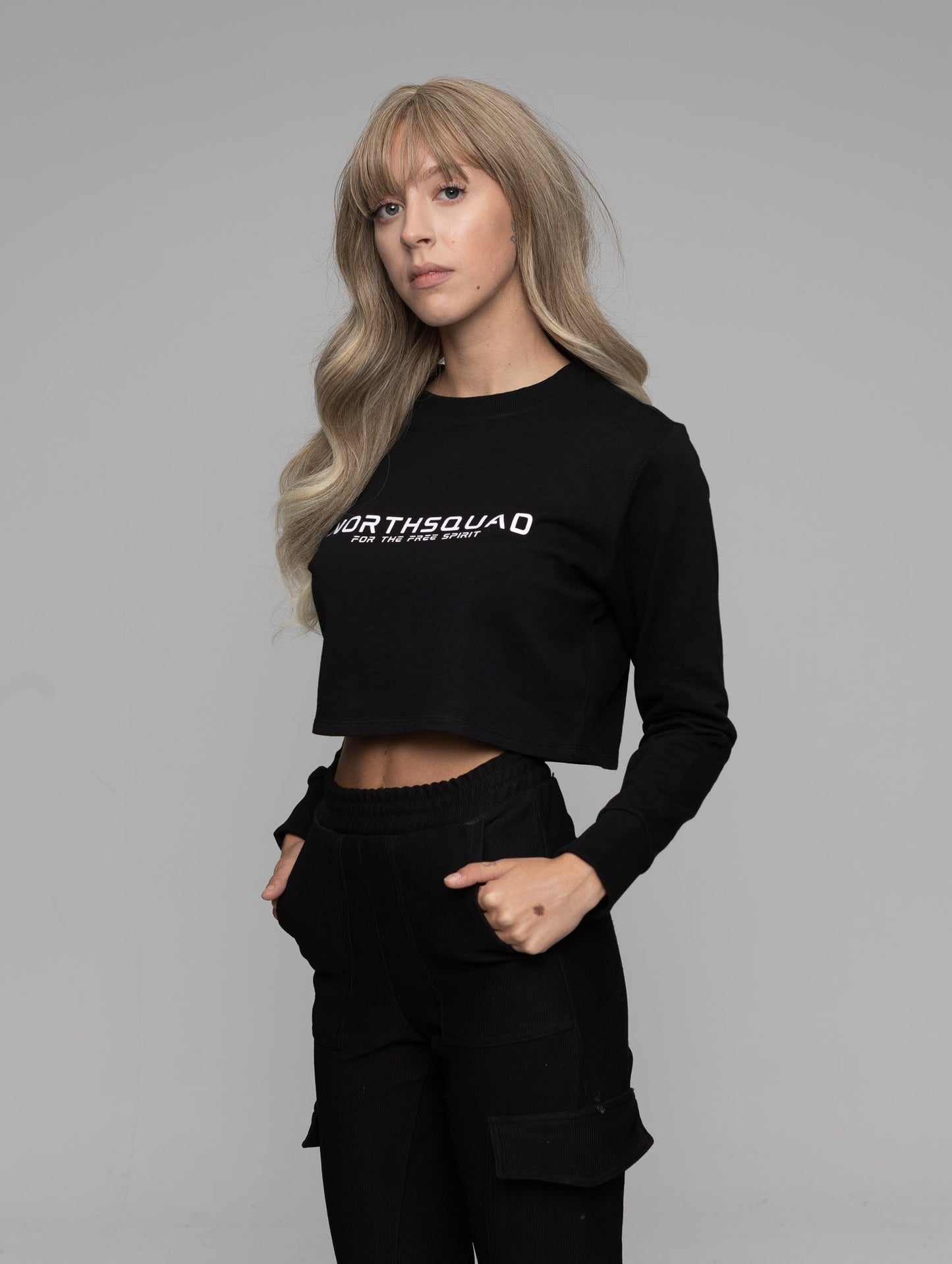 NS Invictus Cropped Top - Black Ice Northsquad