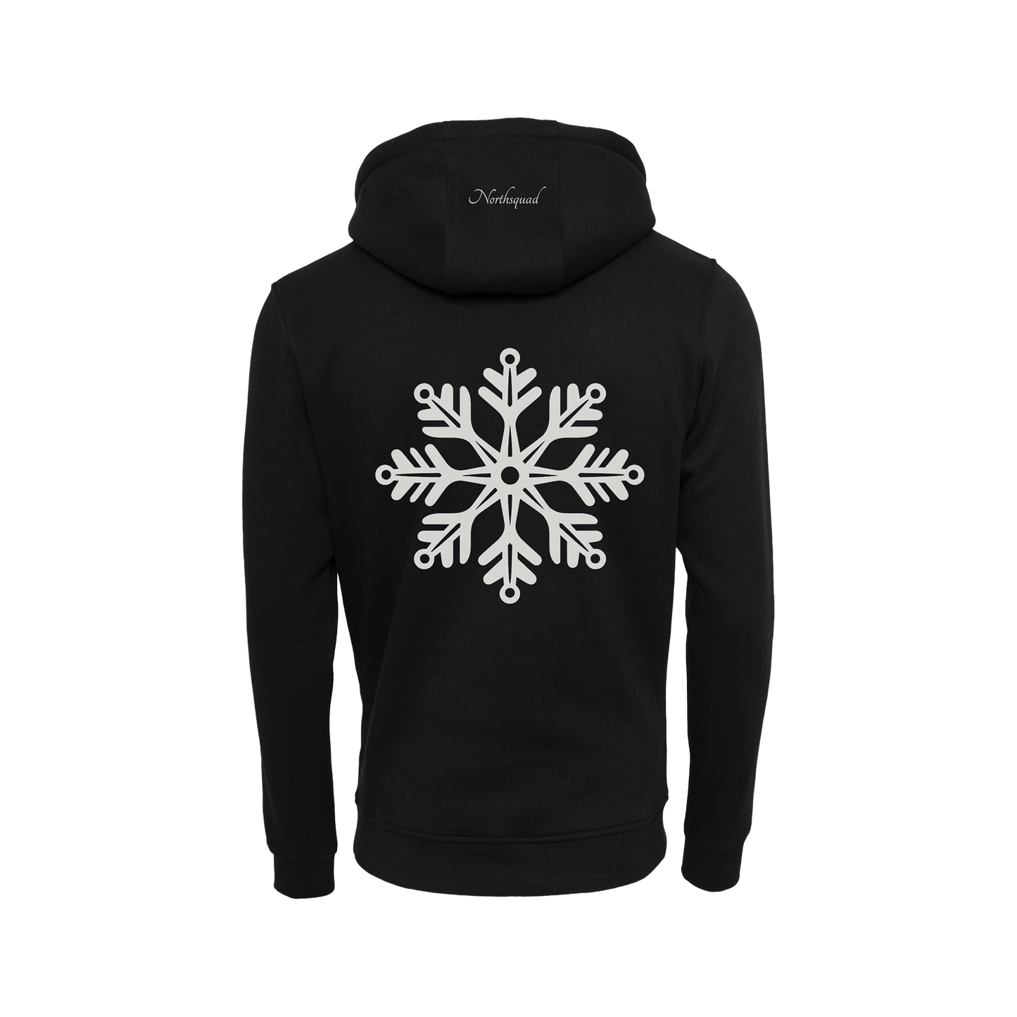 NS Snowflake Hoodie i Black Ice – rygg