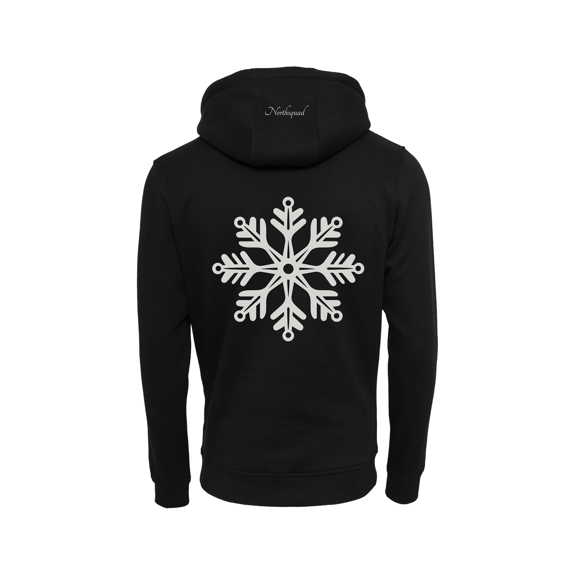 NS Snowflake Hoodie i Black Ice – rygg