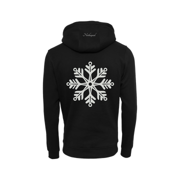 NS Snowflake Hoodie i Black Ice – rygg