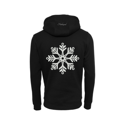 NS Snowflake Hoodie i Black Ice – rygg