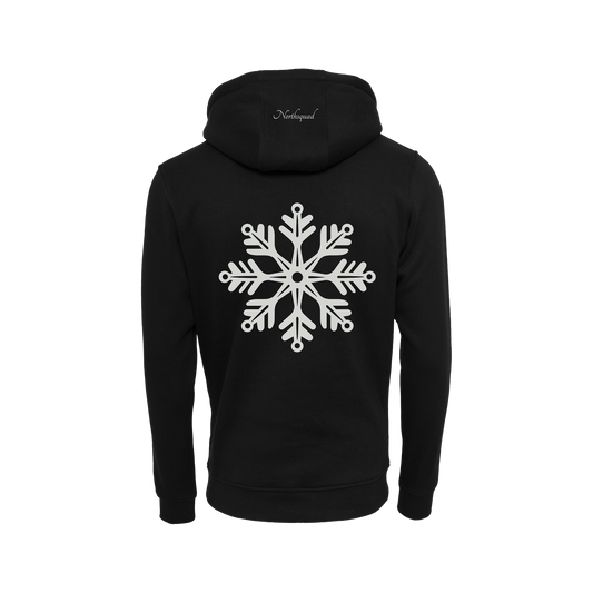 NS Snowflake Hoodie i Black Ice – rygg