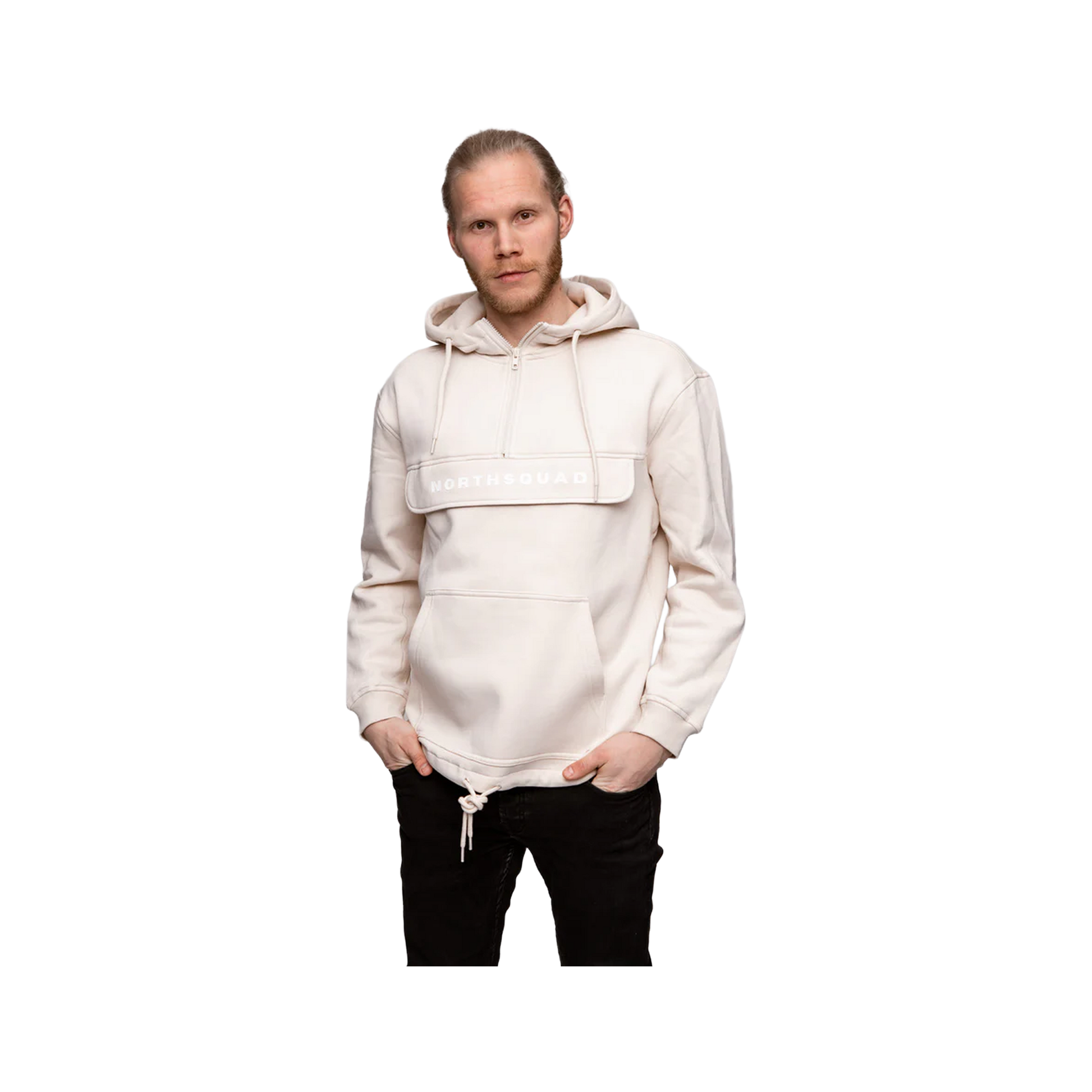 NS Hailstorm Hoodie i Sand – fram