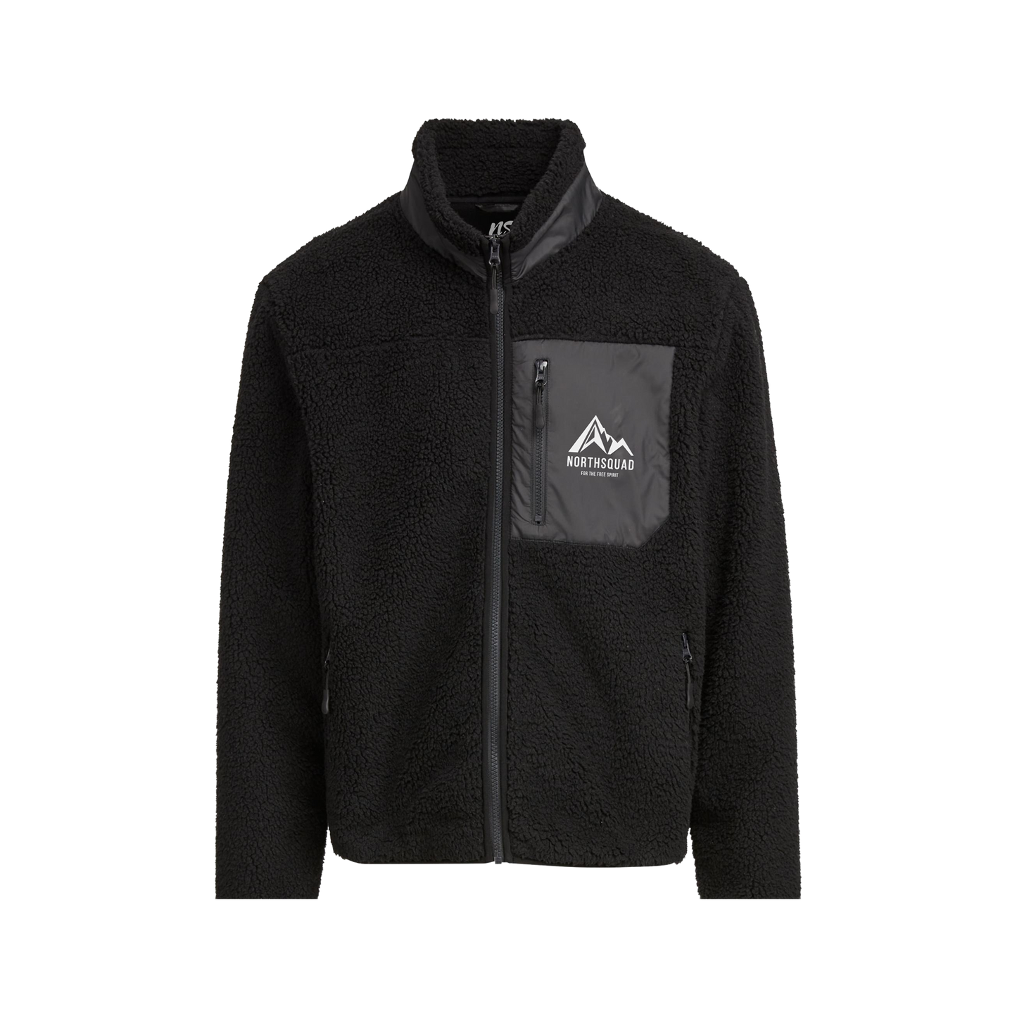 NS Zephyr Sherpa-jacka i Black Ice – fram