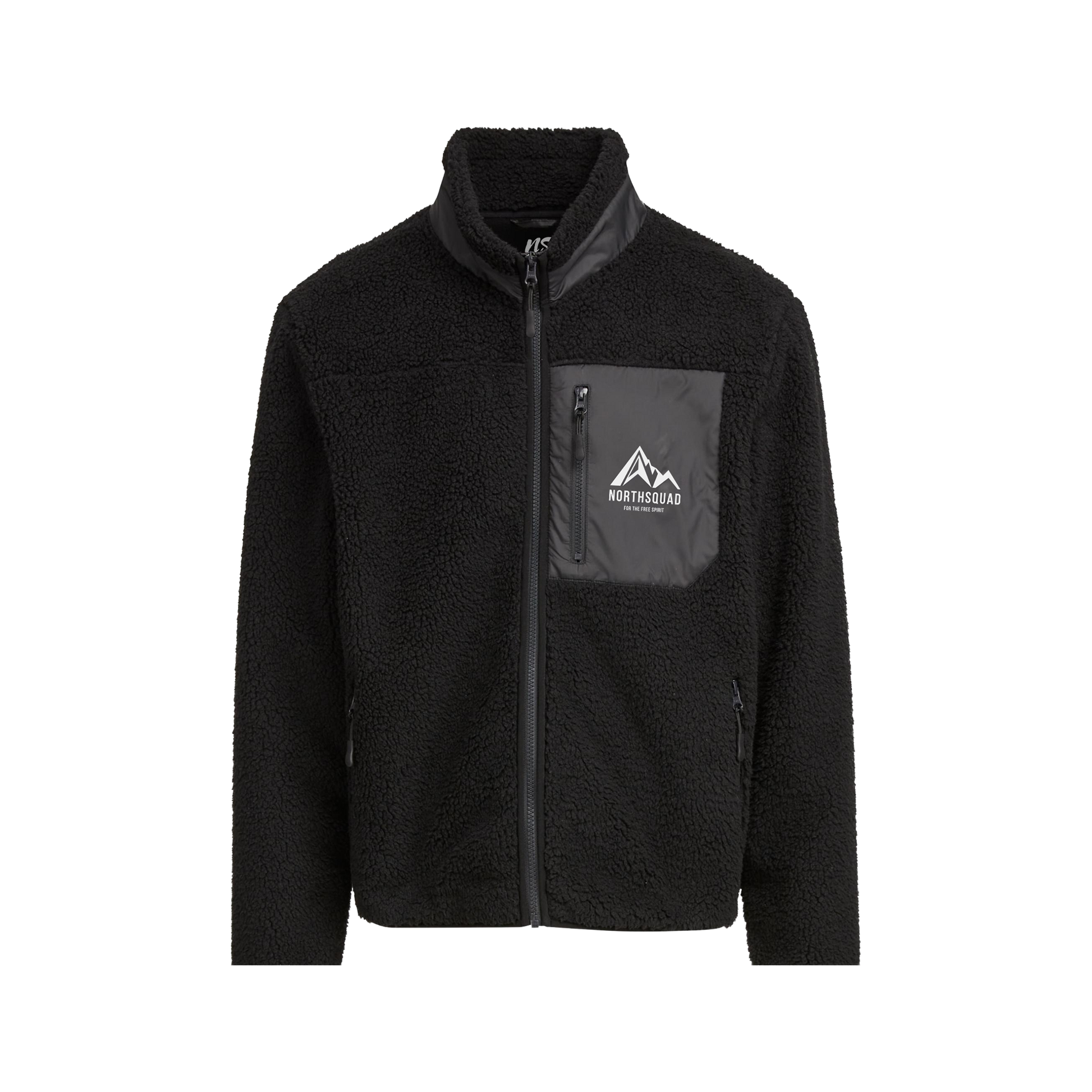 NS Zephyr Sherpa-jacka i Black Ice – fram