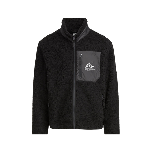 NS Zephyr Sherpa-jacka i Black Ice – fram