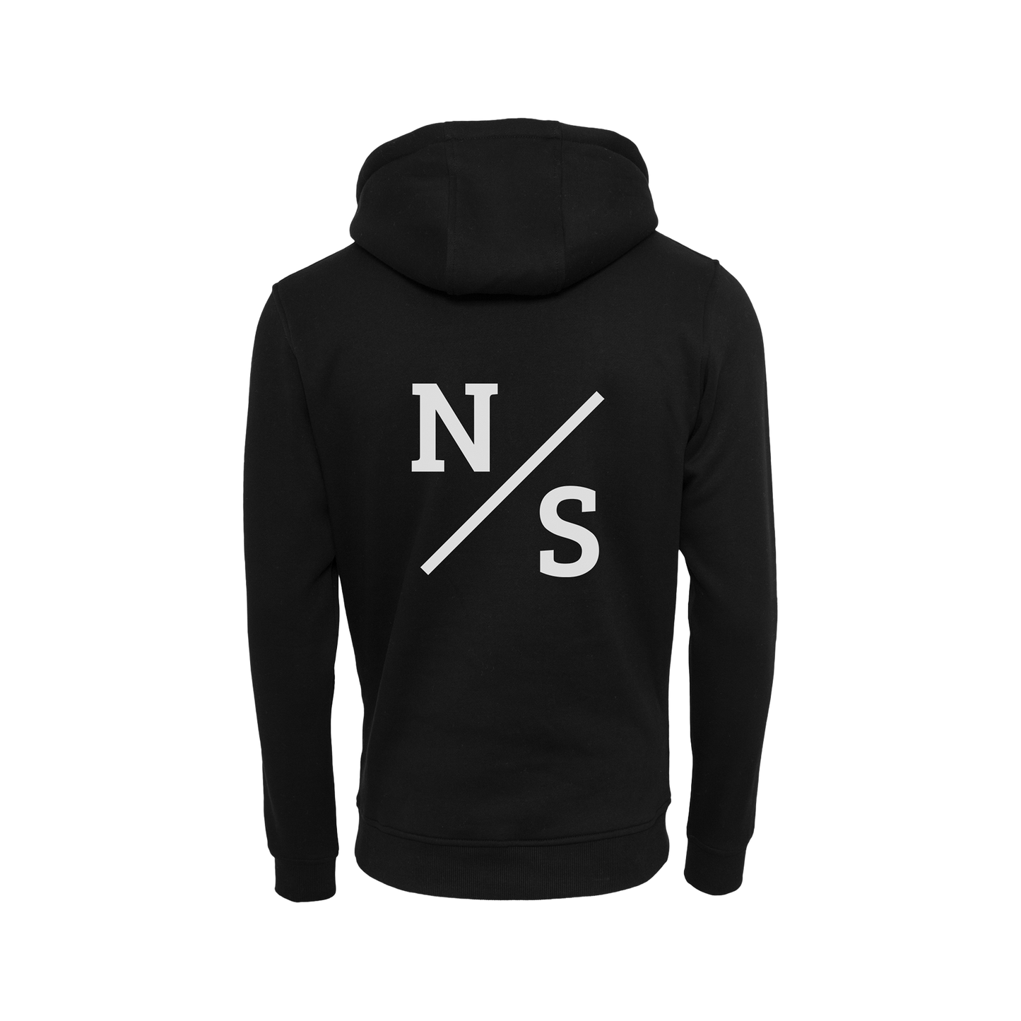 NS Slash Hoodie i Black Ice – rygg med tryck