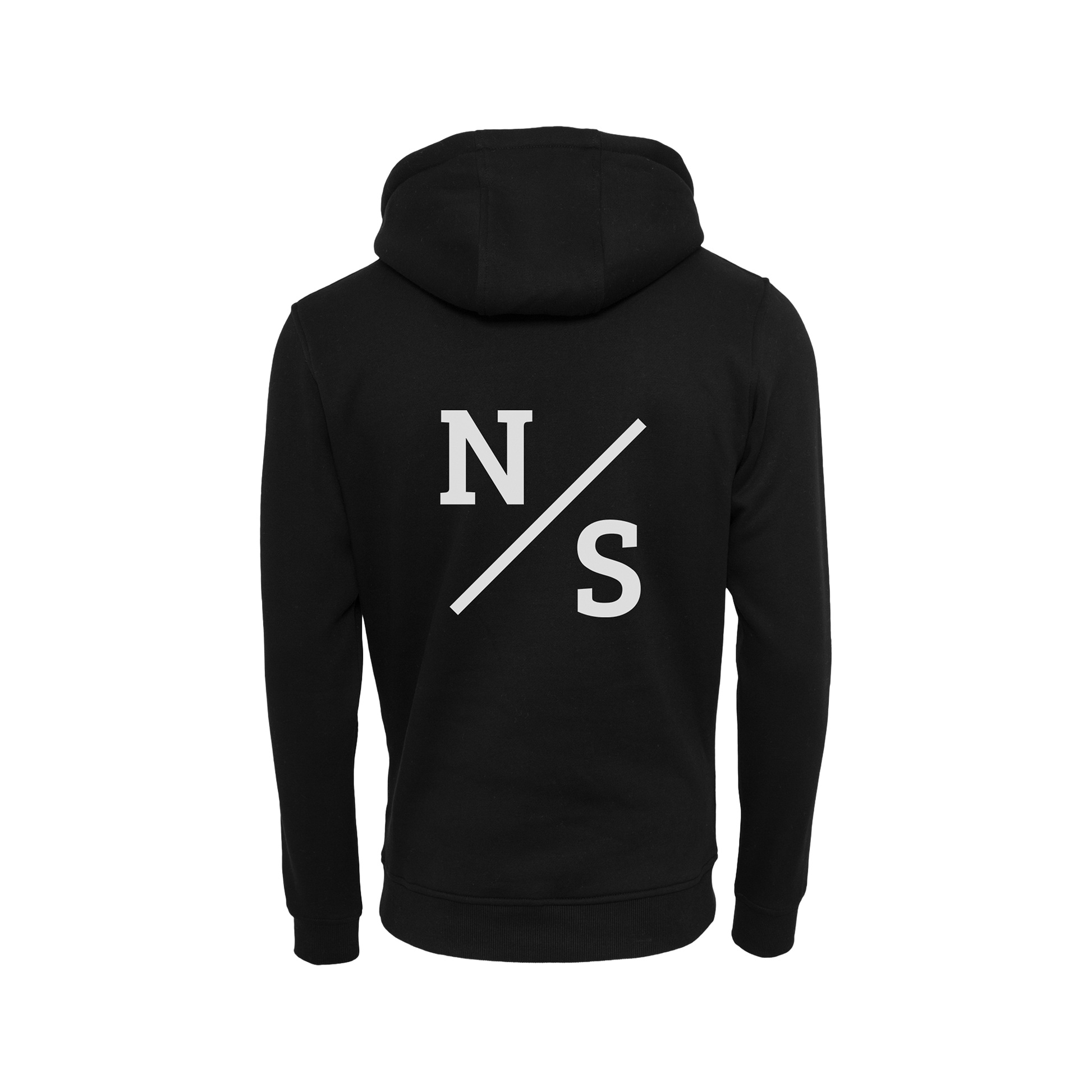NS Slash Hoodie i Black Ice – rygg med tryck