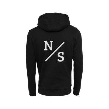 NS Slash Hoodie i Black Ice – rygg med tryck