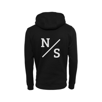 NS Slash Hoodie i Black Ice – rygg med tryck