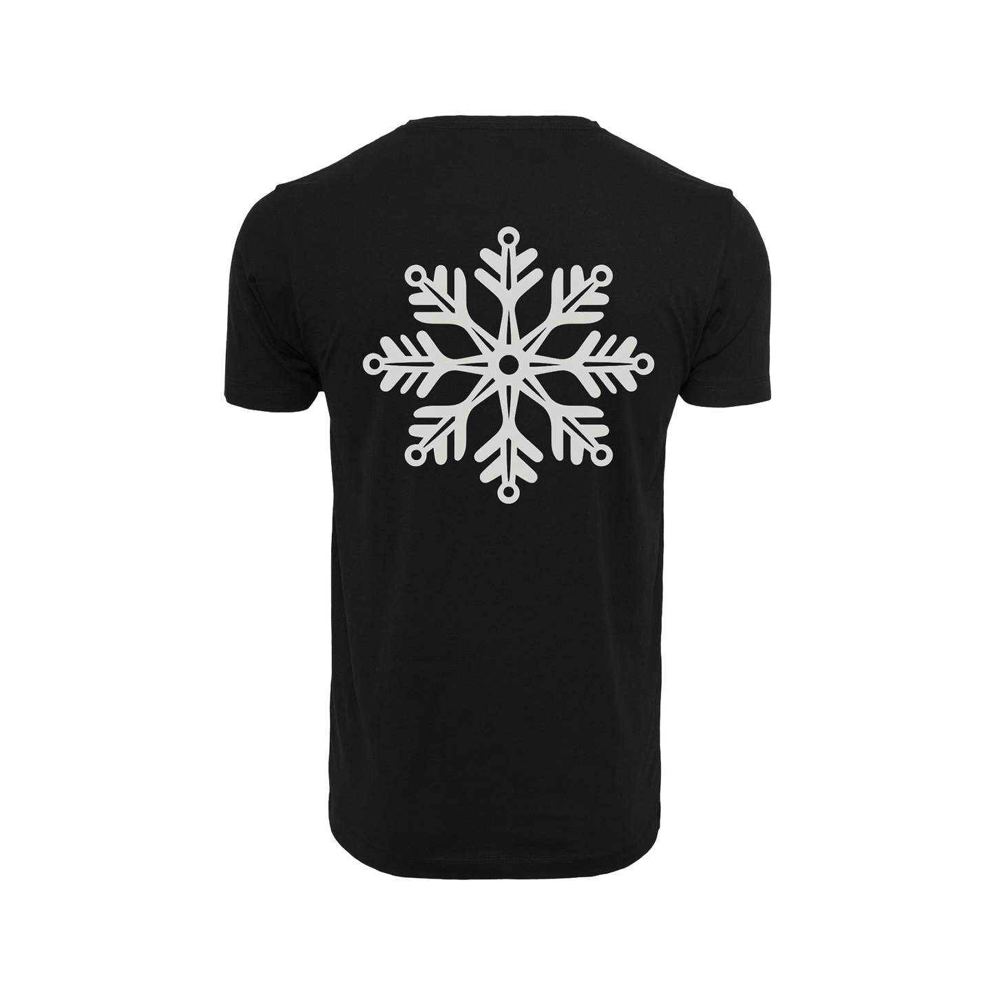 NS Snowflake T-shirt i Black Ice – rygg med tryck