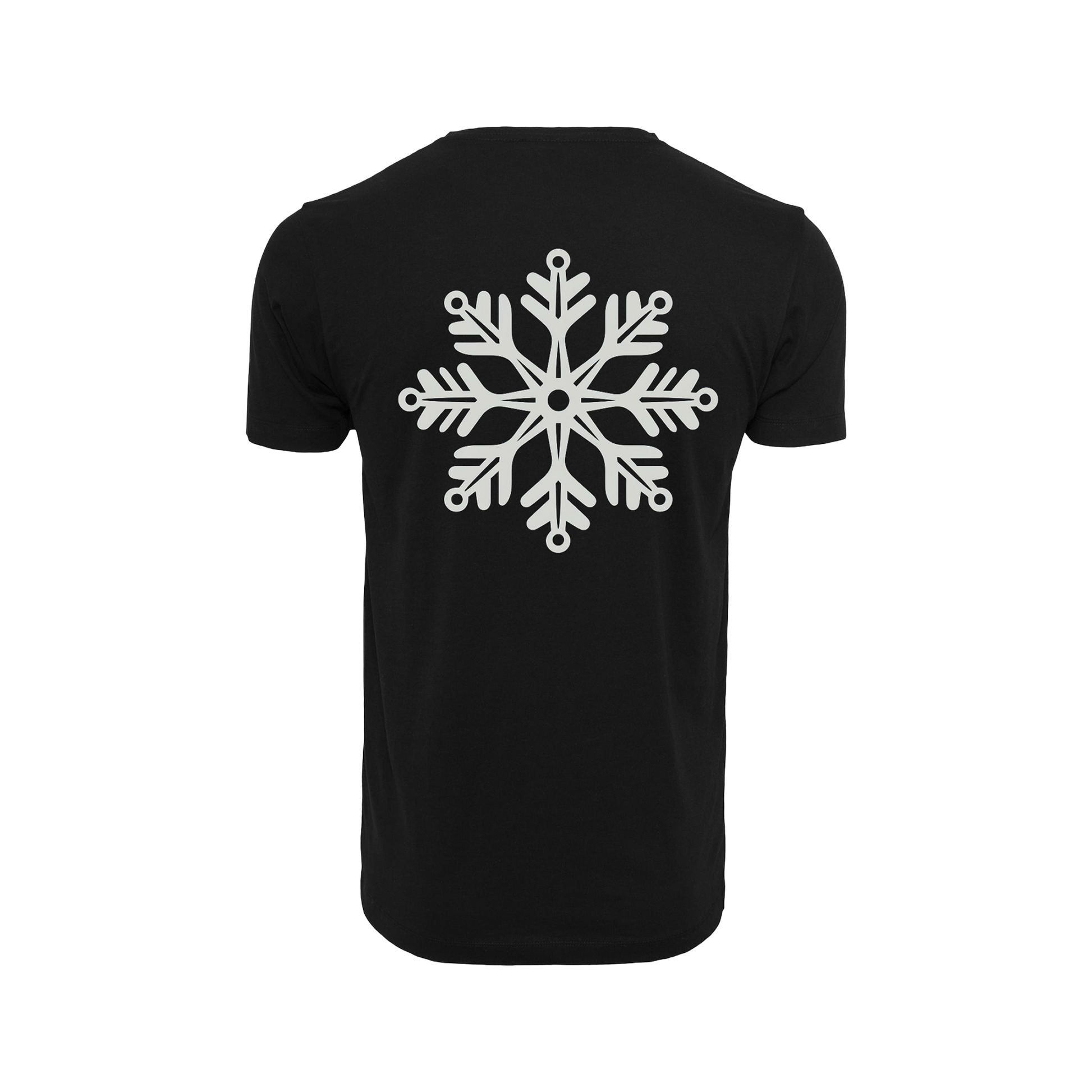 NS Snowflake T-shirt i Black Ice – rygg med tryck