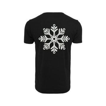 NS Snowflake T-shirt i Black Ice – rygg med tryck