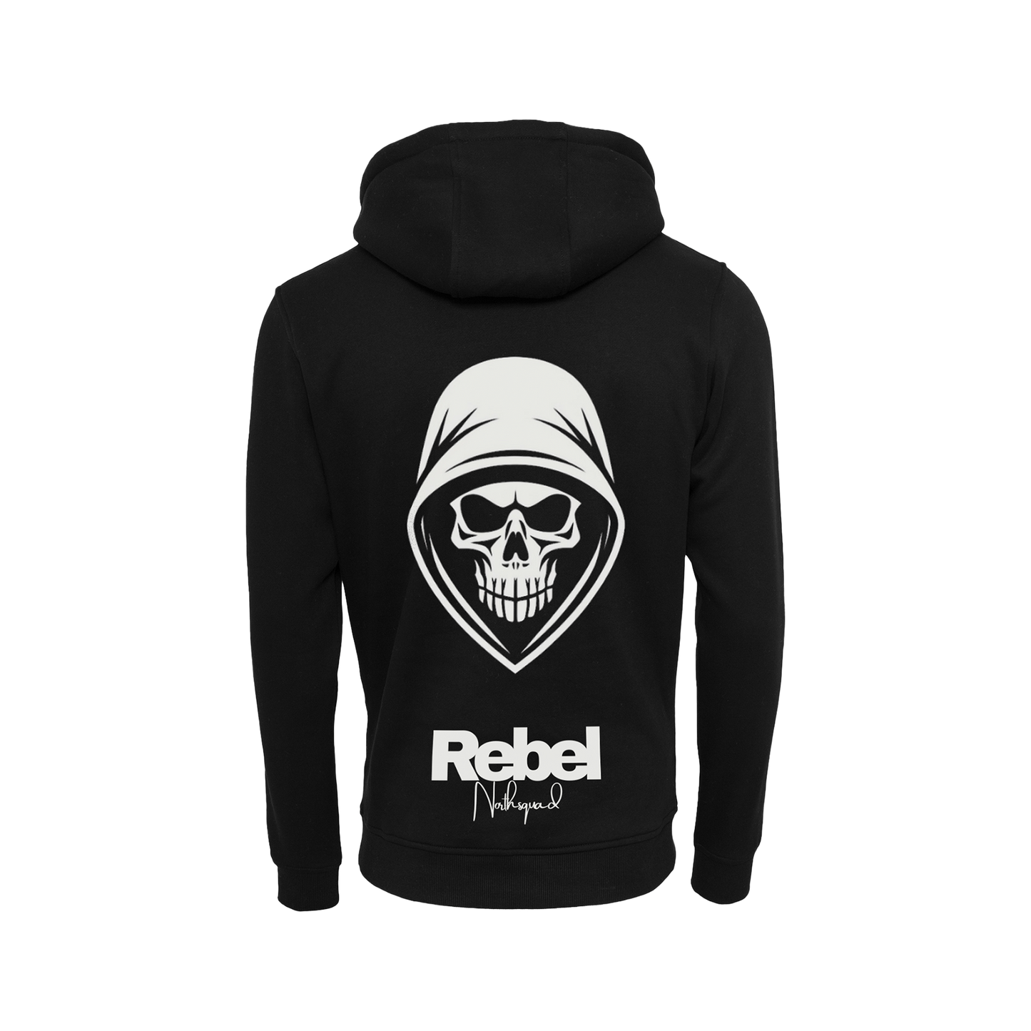 NS Rebel 2.0 Hoodie i Black Ice – stort tryck på ryggen