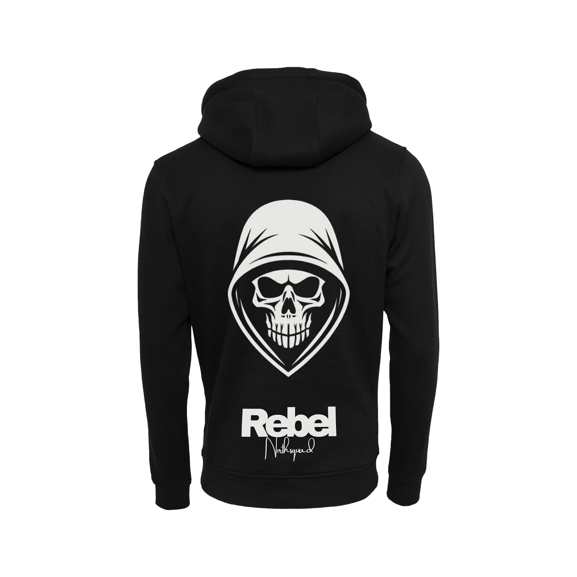 NS Rebel 2.0 Hoodie i Black Ice – stort tryck på ryggen