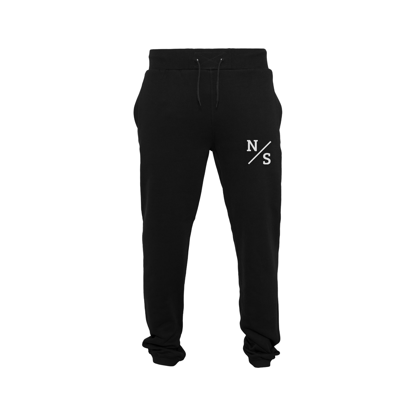 NS Slash Sweatpants i Black Ice – fram