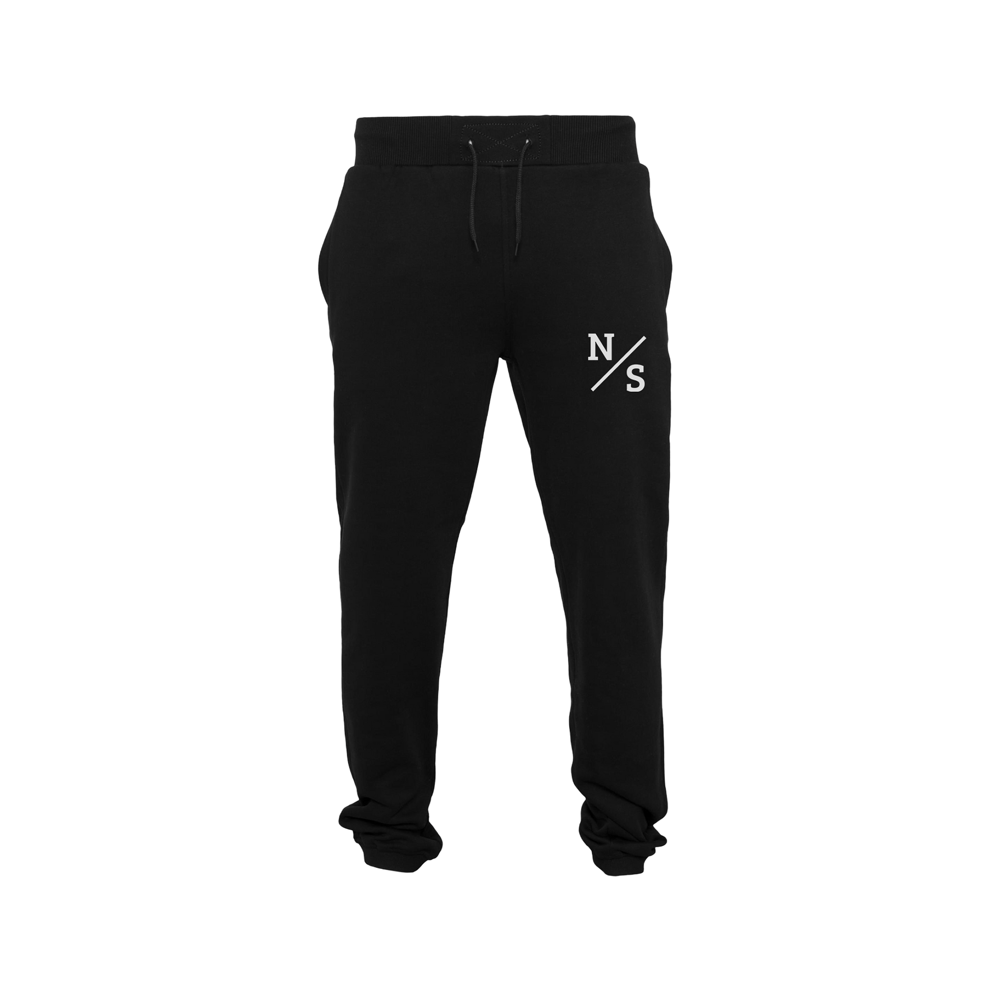 NS Slash Sweatpants i Black Ice – fram