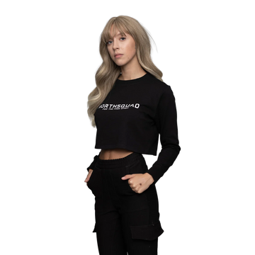 NS Invictus Cropped Top i Black Ice – fram