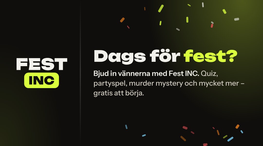 Fest INC – festappen för quiz, partyspel och murder mystery