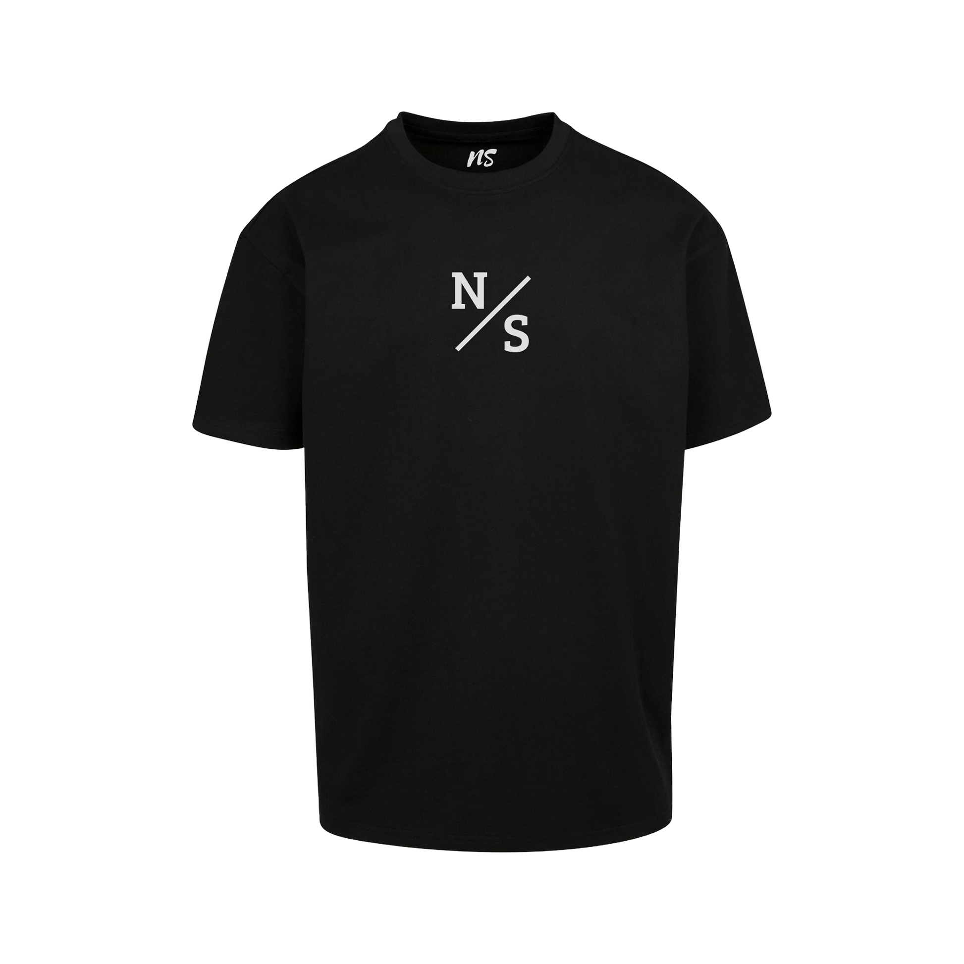 NS Slash Oversize T-shirt i Black Ice – fram