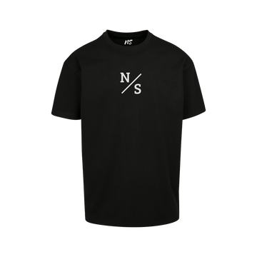 NS Slash Oversize T-shirt i Black Ice – fram