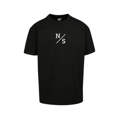 NS Slash Oversize T-shirt i Black Ice – fram
