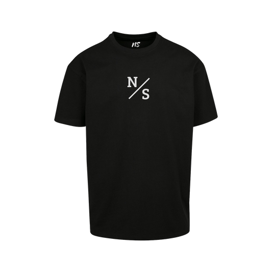 NS Slash Oversize T-shirt i Black Ice – fram