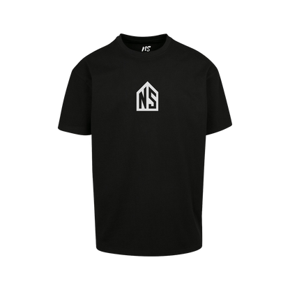NS Boreal Oversize T-shirt i Black Ice – fram med tryck