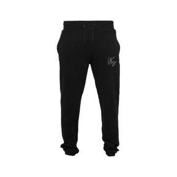 NS Signature Sweatpants i Black Ice – fram