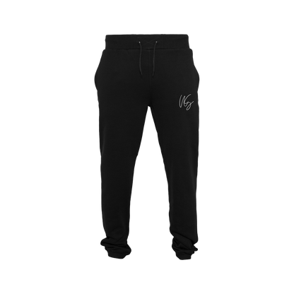 NS Signature Sweatpants i Black Ice – fram