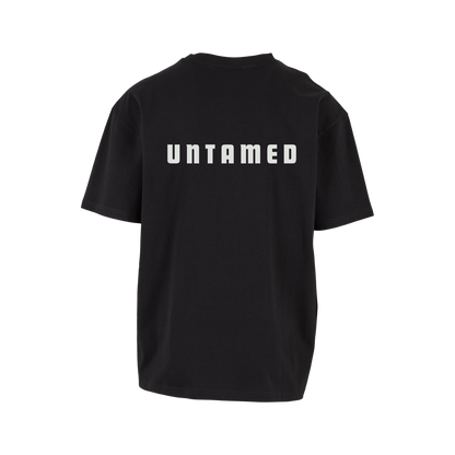 NS Untamed Loose T-shirt i Black Ice – rygg med tryck