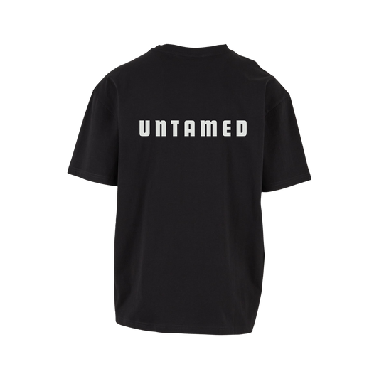 NS Untamed Loose T-shirt i Black Ice – rygg med tryck